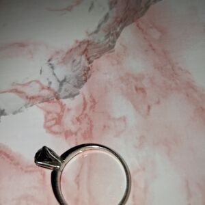 Black Solitare Ring Size 10 Vintage 14 K